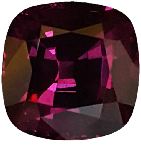 6.13ct Cushion AAAA Color Rhodolite