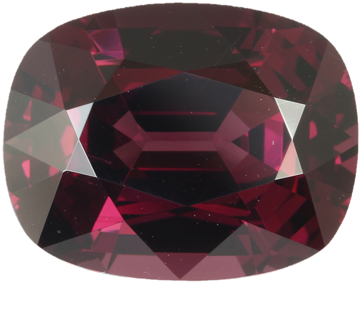 10.89ct Cushion Open Burgundy Rhodolite