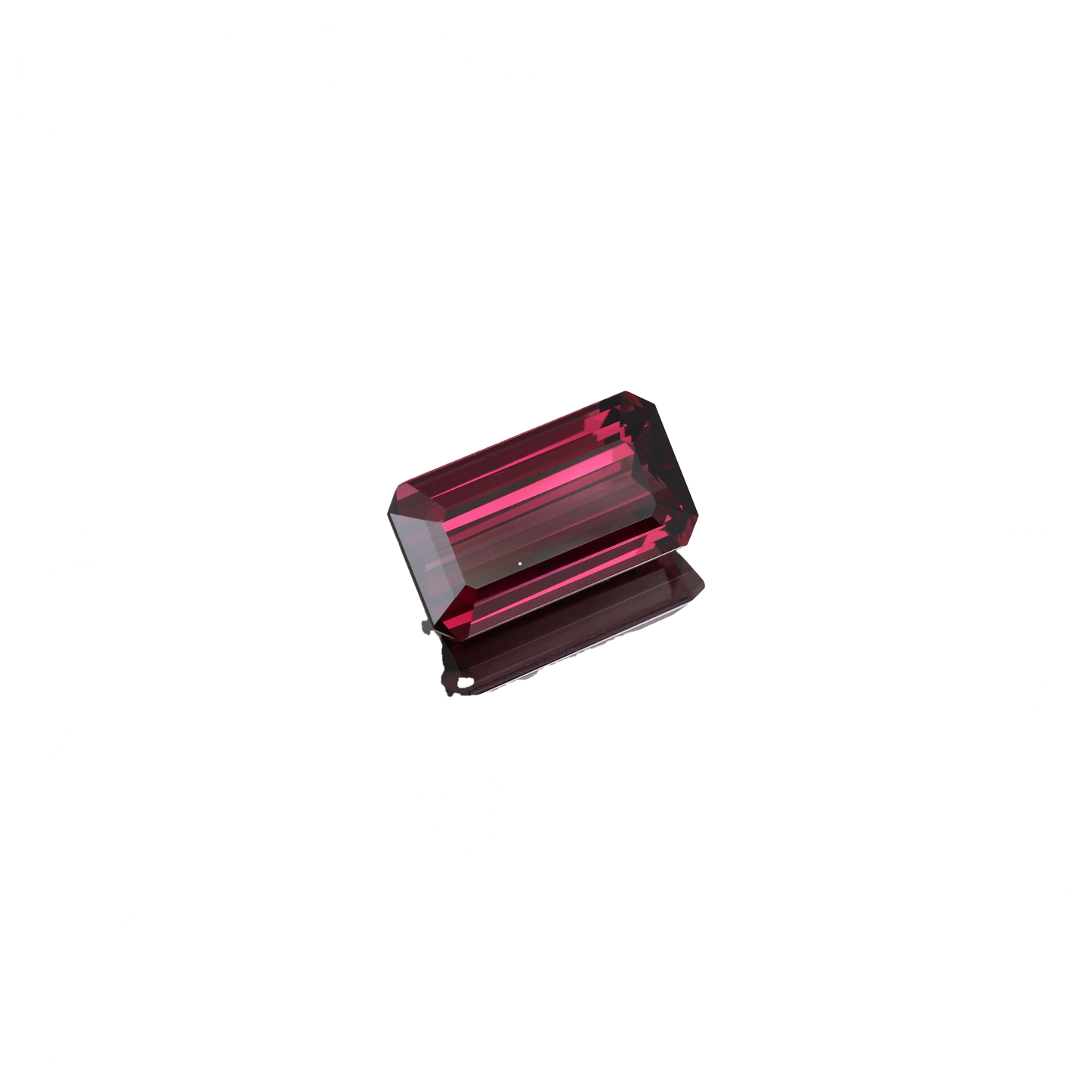 15.53ct Emerald Cut Open Burgundy Rhodolite