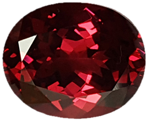 9.75ct Oval Malaya Garnet Hues Rhodolite