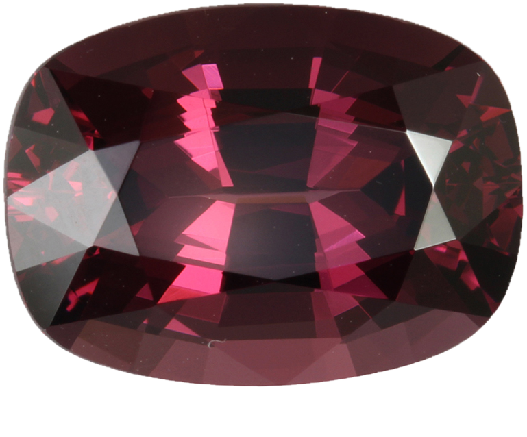 8.12ct Cushion Deep Burgundy Rhodolite