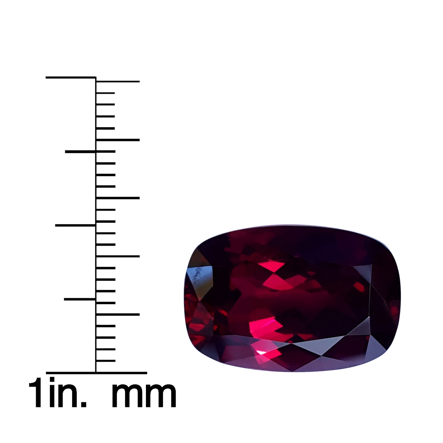 17.71ct Cushion Open Burgundy Rhodolite