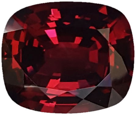 10.8ct Cushion Open Burgundy Rhodolite