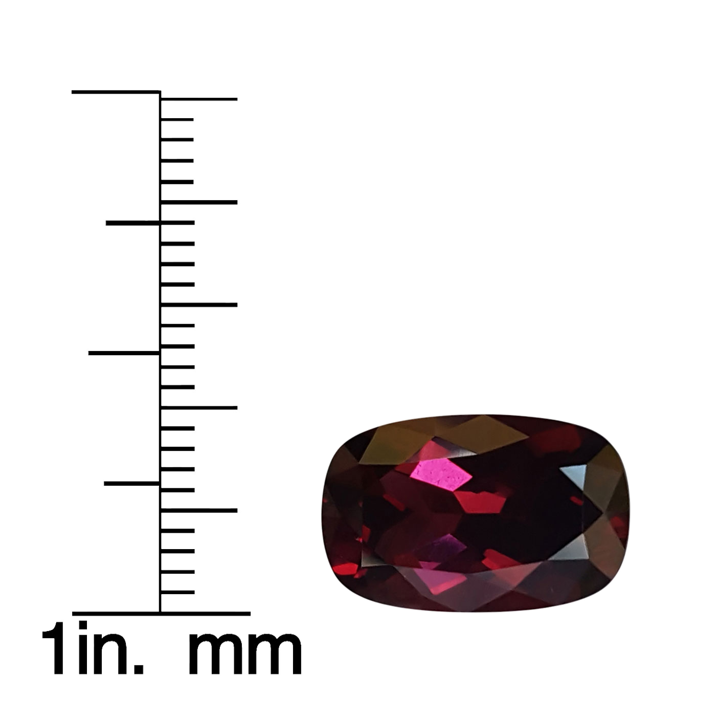 7.85ct Cushion Open Burgundy Rhodolite