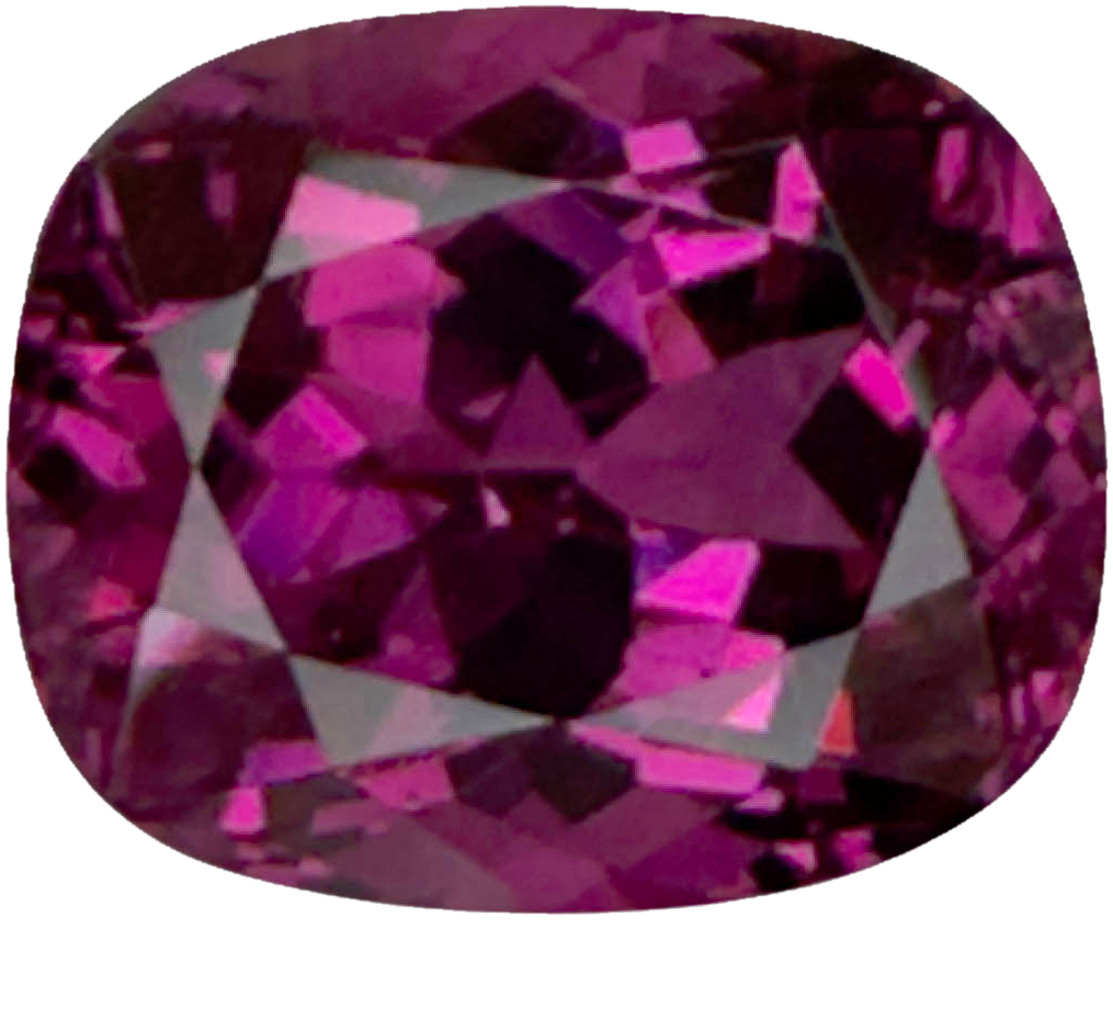 6.82ct Cushion Open Burgundy Rhodolite