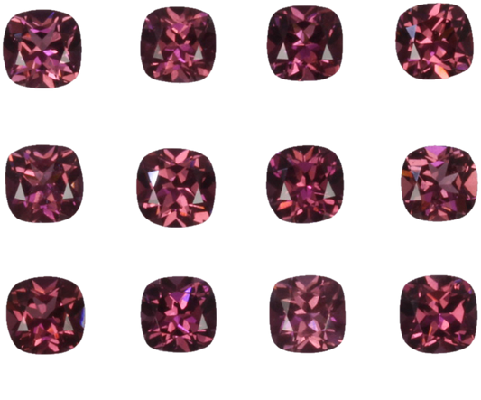 6mm Cushion Light Pink Rhodolite