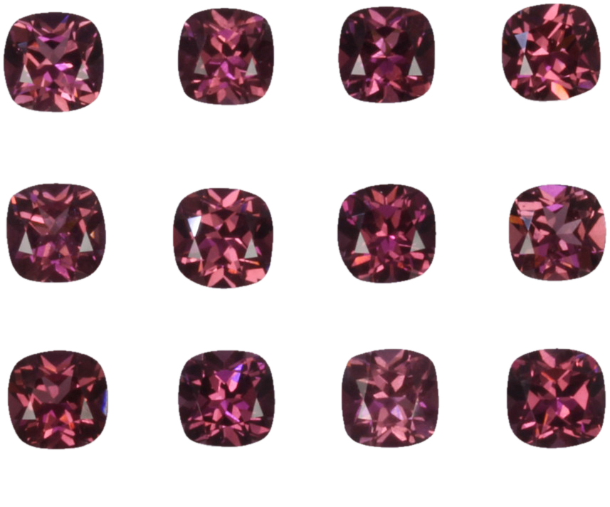 6mm Cushion Light Pink Rhodolite