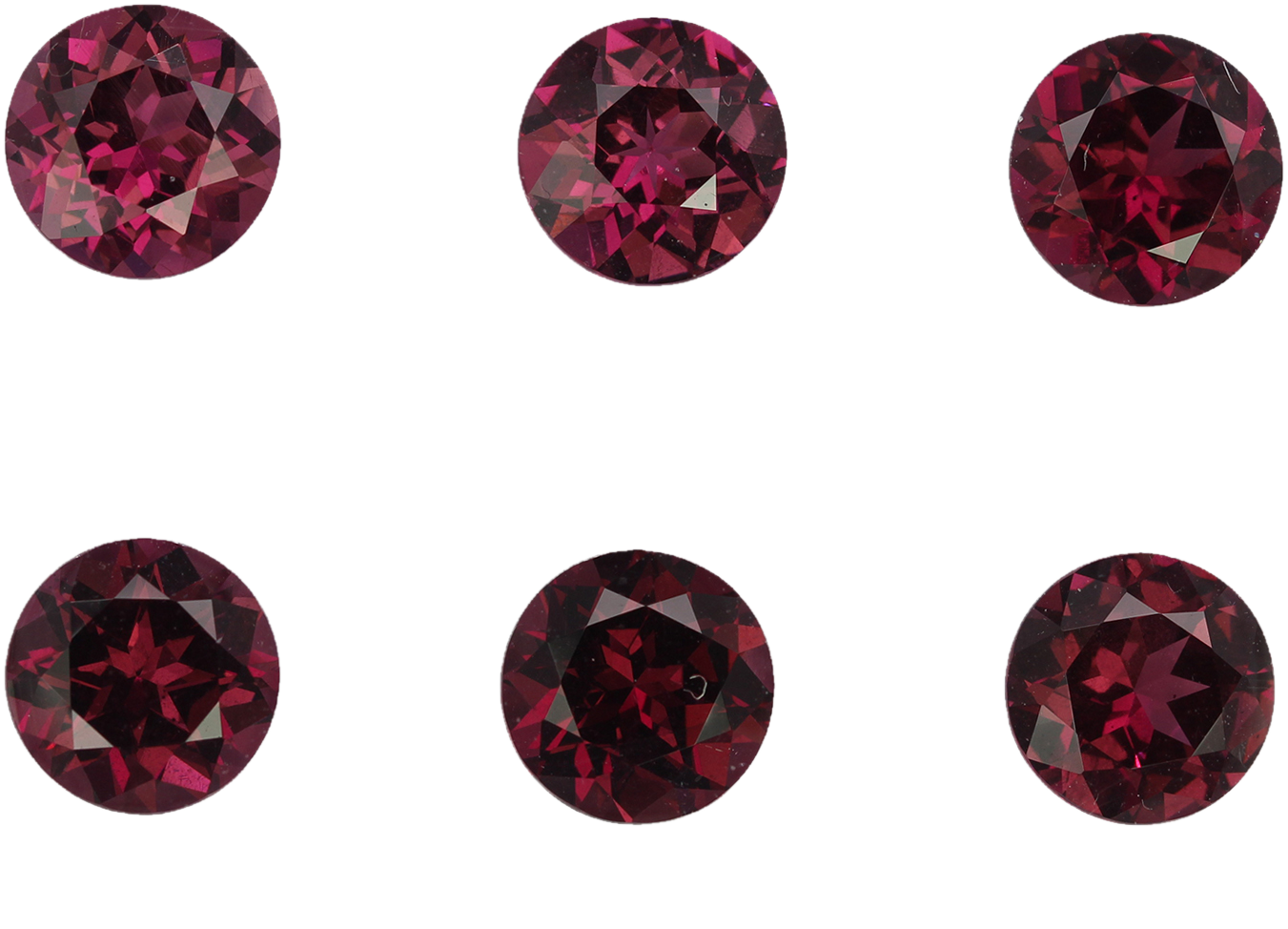 9mm Round Open Burgundy Rhodolite