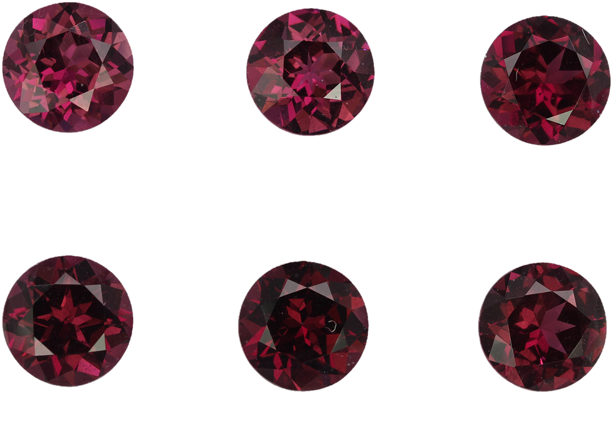 9mm Round Open Burgundy Rhodolite