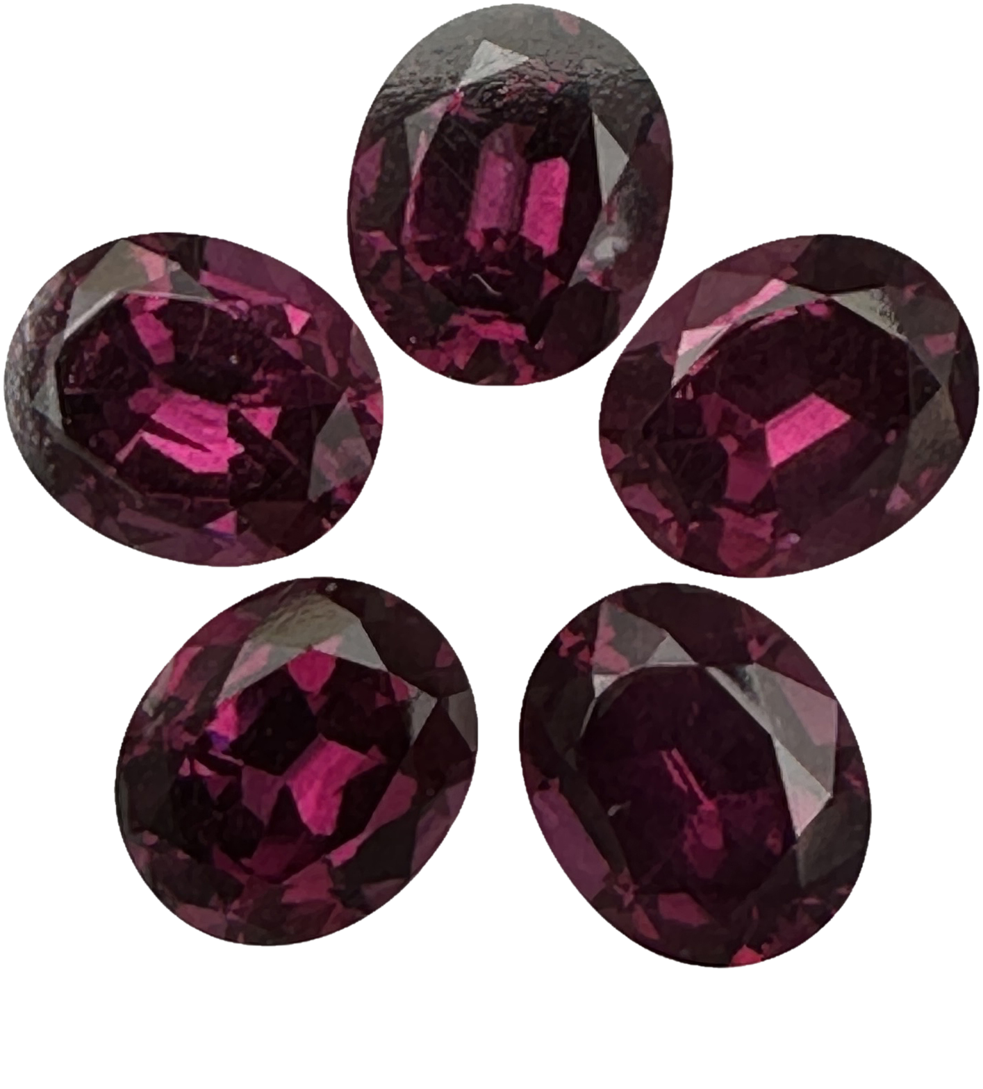 12x10mm Oval Open Burgundy Rhodolite