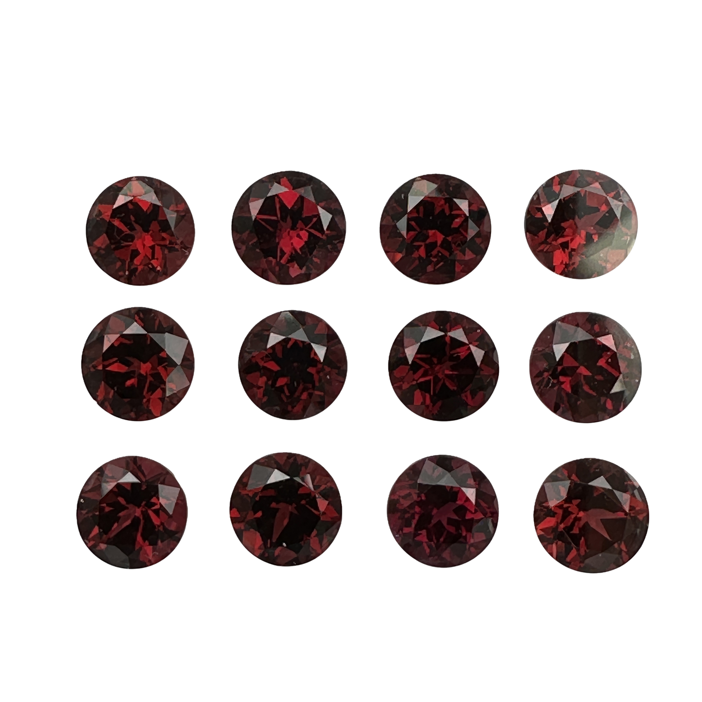 8mm Round Reddish Rhodolite
