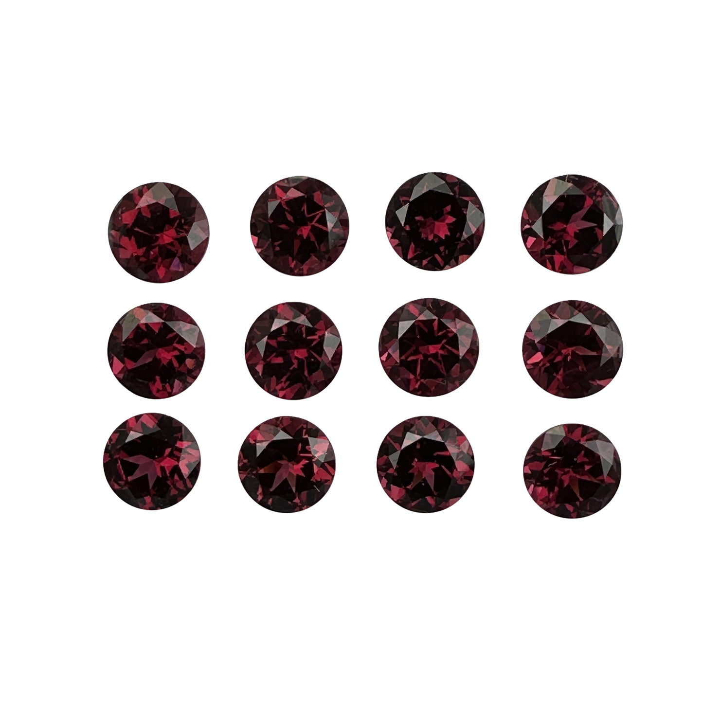 7mm Round Reddish Rhodolite