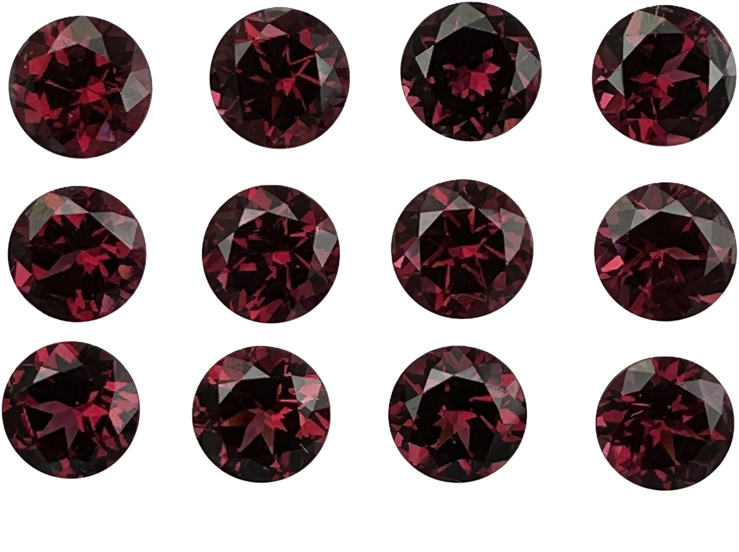 7mm Round Reddish Rhodolite