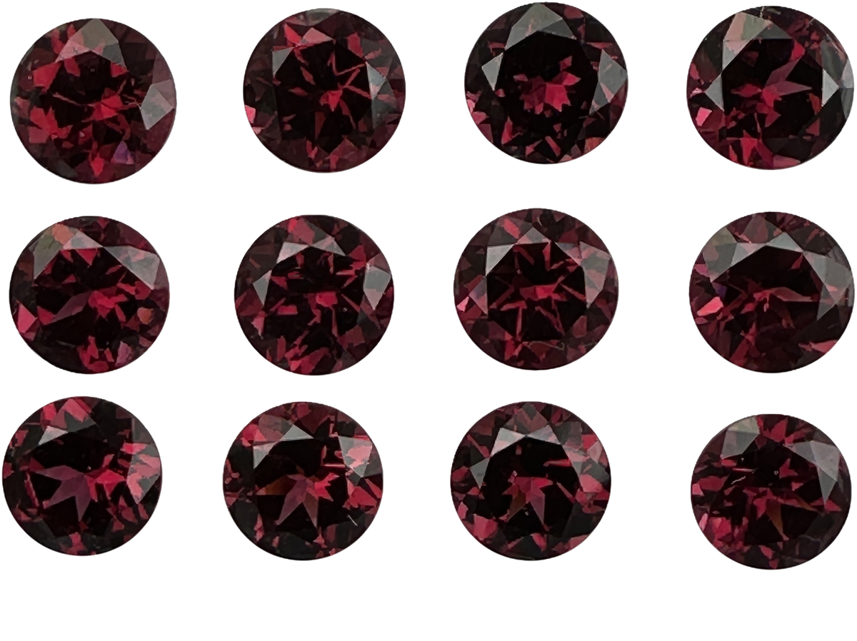 7mm Round Reddish Rhodolite