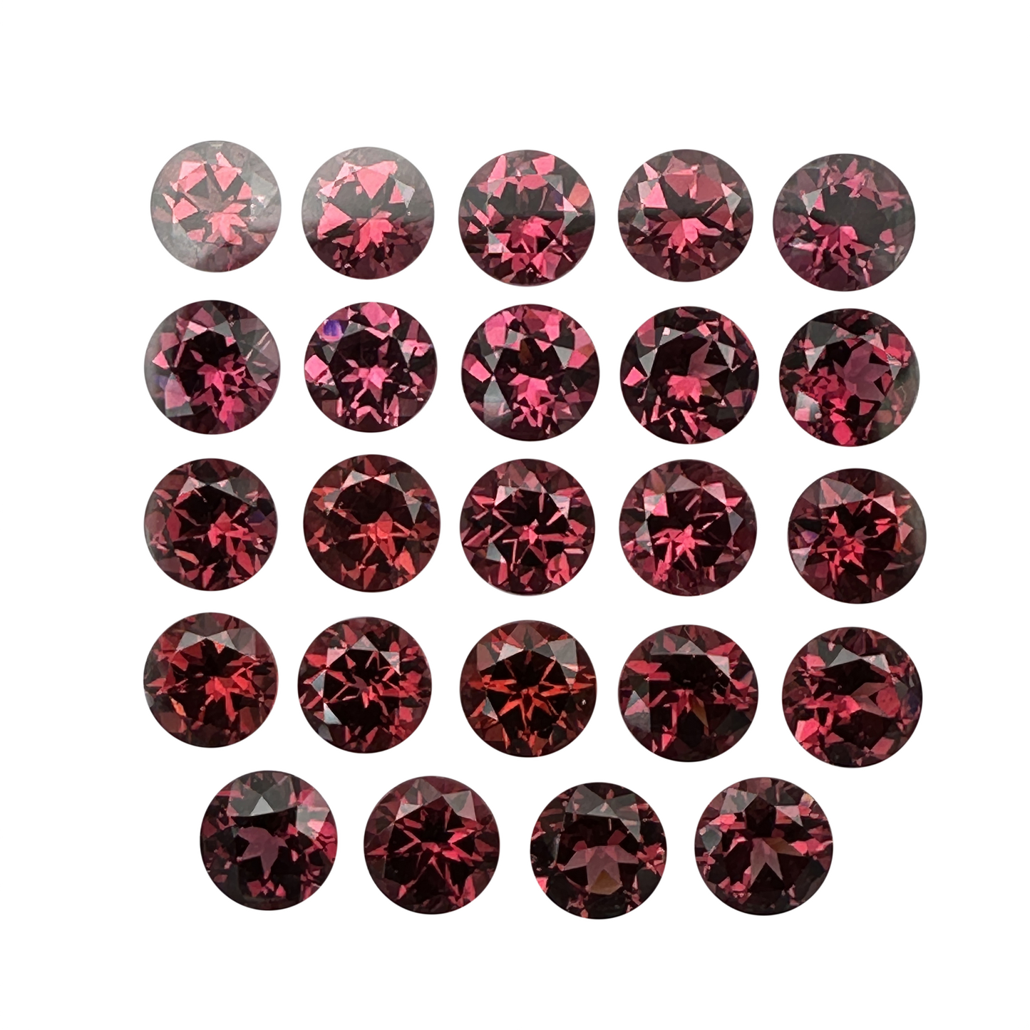 7mm Round Rhodolite