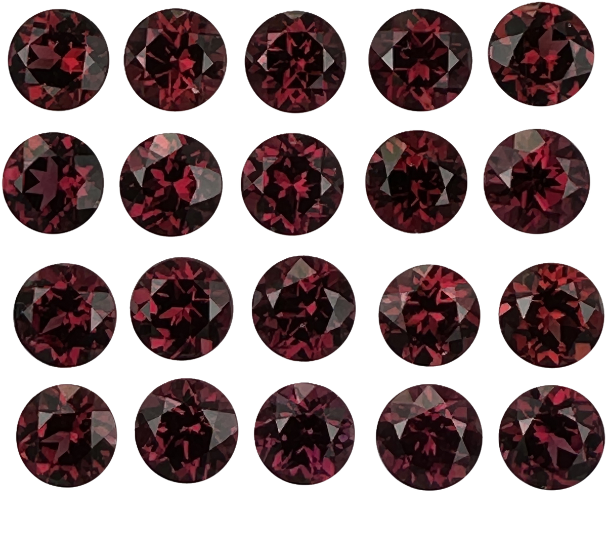 6mm Round Reddish Rhodolite