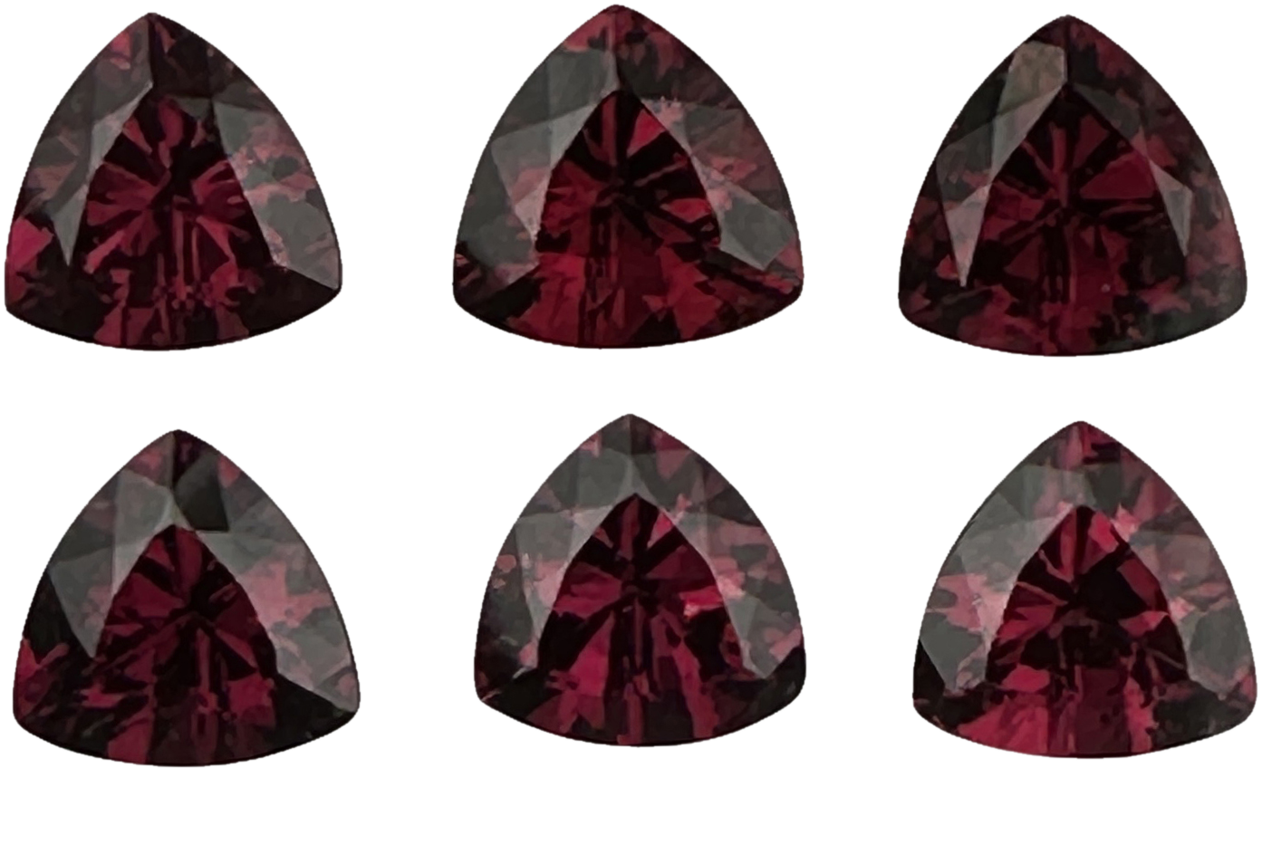 9mm Trillion Reddish Rhodolite