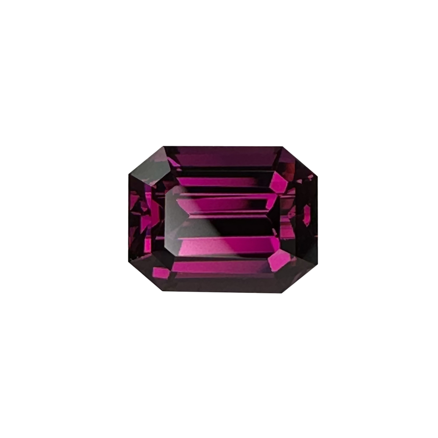9.2ct Emerald Cut AAA Color Rhodolite