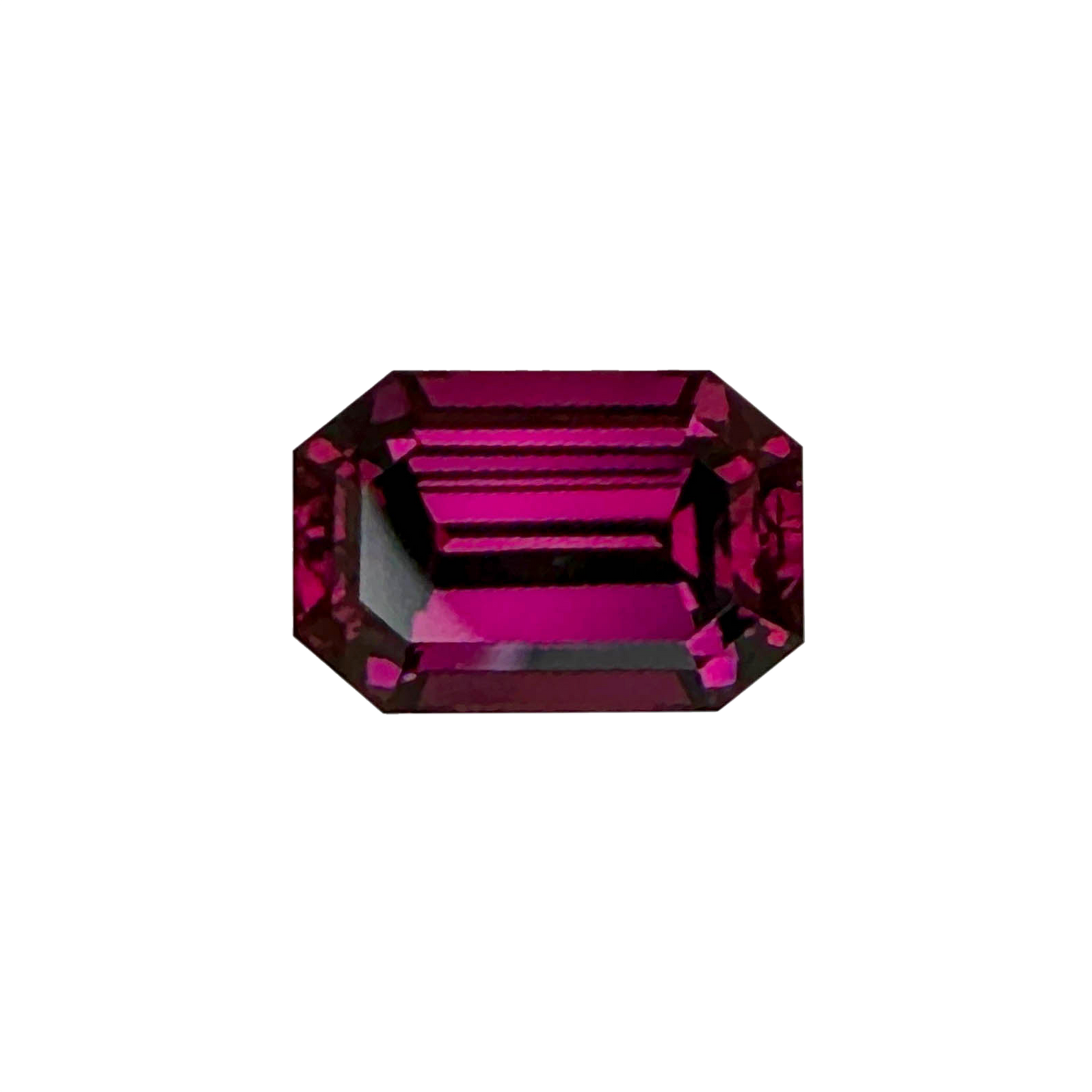 9.68ct Emerald Cut Open Burgundy Rhodolite