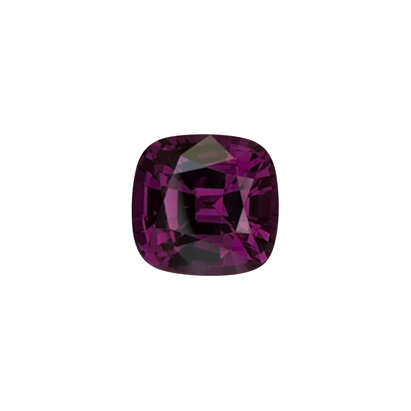 4.48ct Cushion Open Burgundy Rhodolite