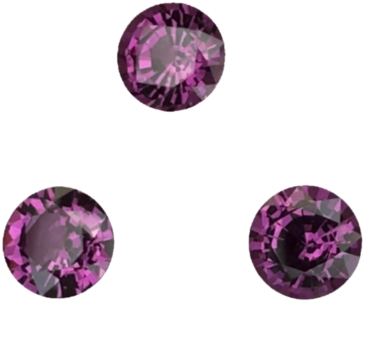 5.5mm Round Open Burgundy Rhodolite