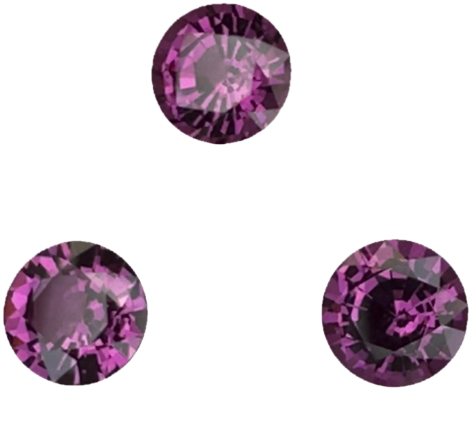 5.5mm Round Open Burgundy Rhodolite