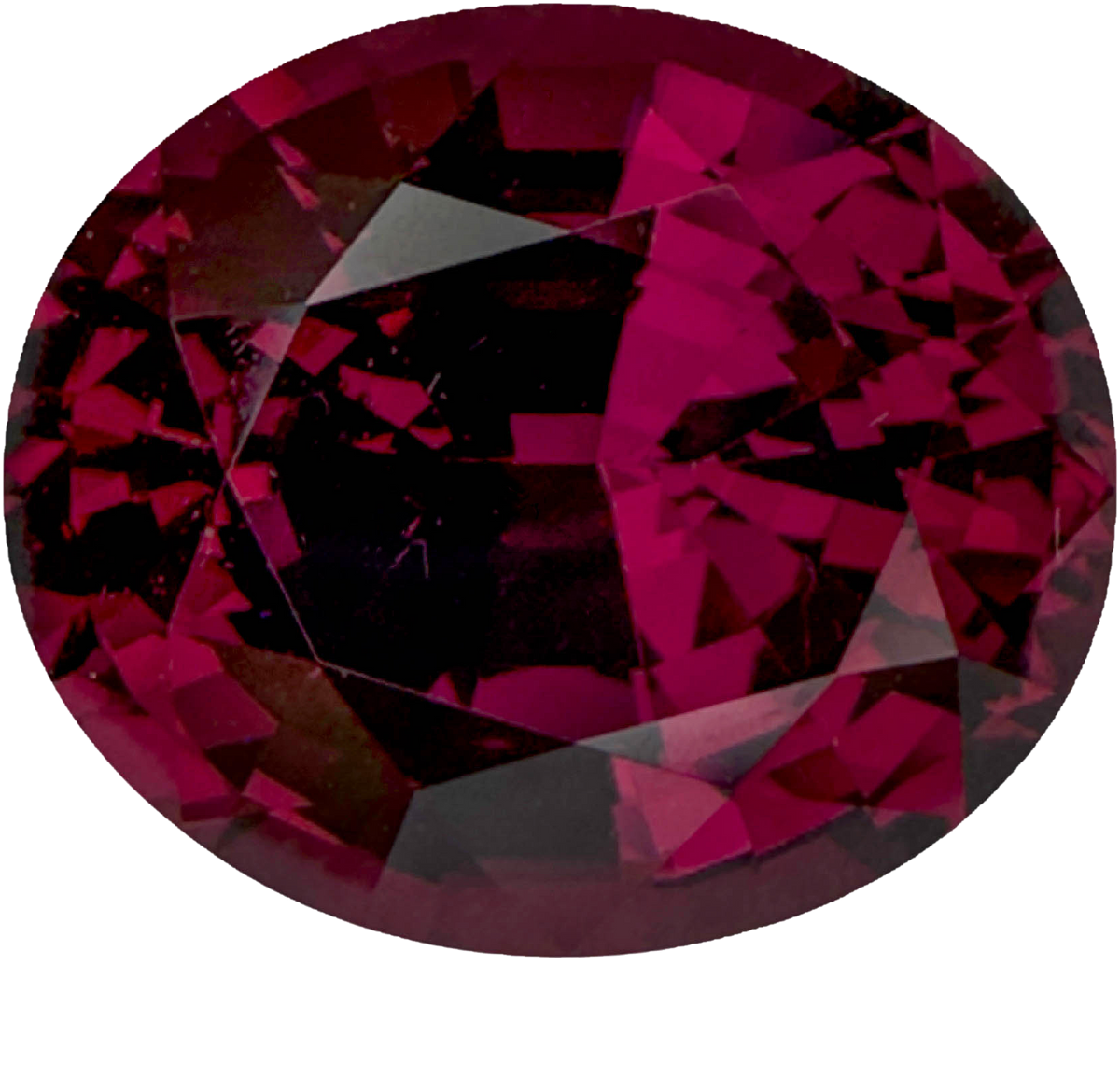 7.64ct Oval Deep Burgundy Rhodolite