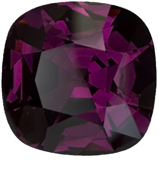 5.66ct Cushion Open Burgundy Rhodolite