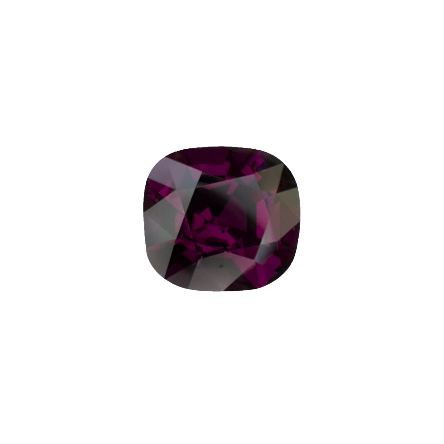 4.3ct Cushion Open Burgundy Rhodolite