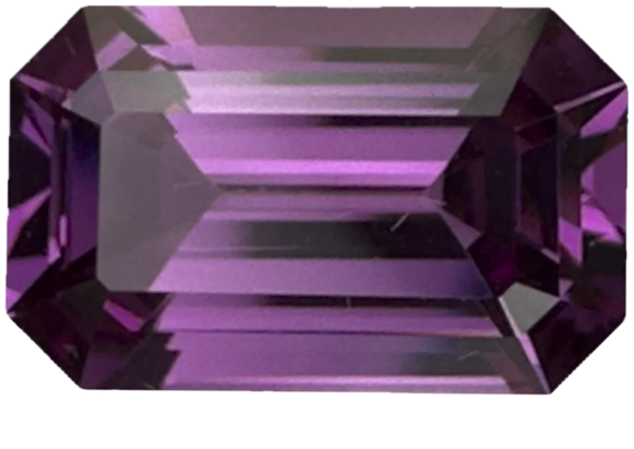 2.51ct Emerald Cut Light Color Rhodolite