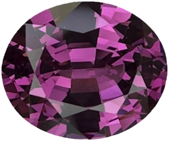 3.21ct Oval Light Color Rhodolite