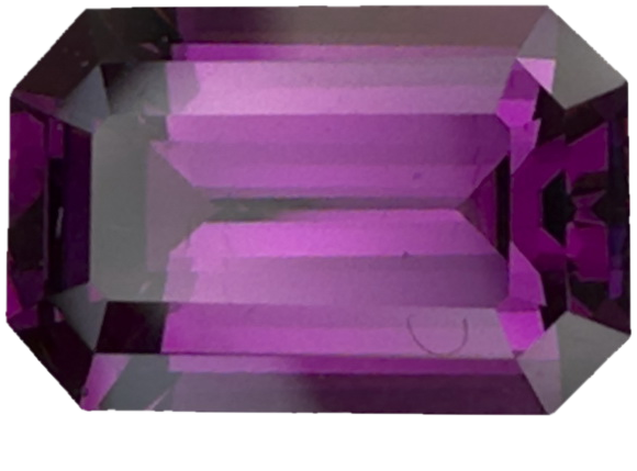 2.39ct Emerald Cut AAA Color Rhodolite