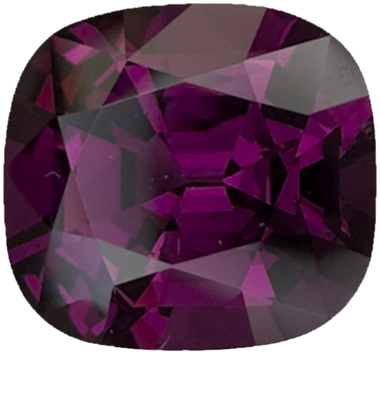 2.95ct Cushion Open Burgundy Rhodolite