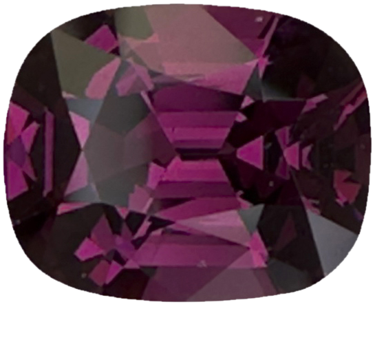 2.57ct Cushion Open Burgundy Rhodolite