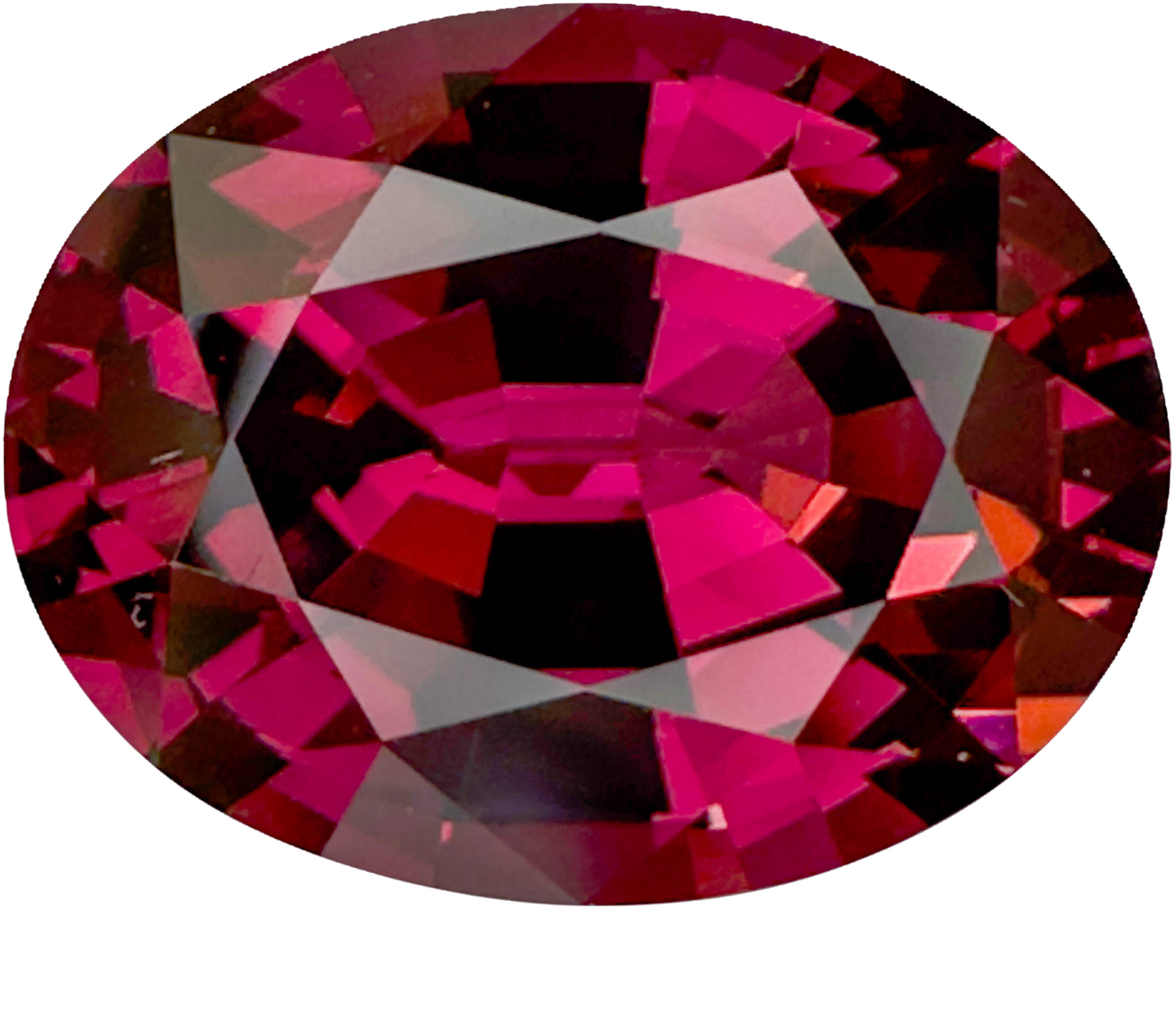 10.91ct Oval Open Burgundy Rhodolite