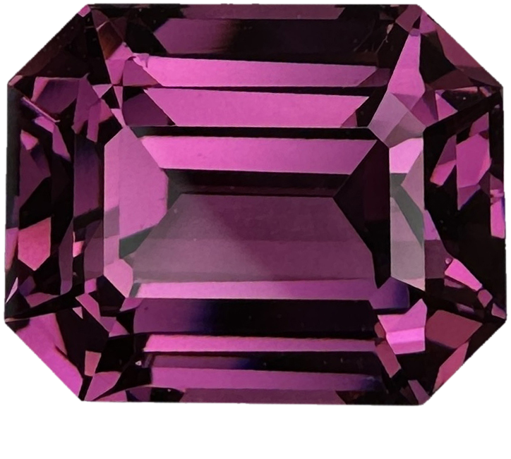 17.47ct Emerald Cut Magenta Rhodolite Suite
