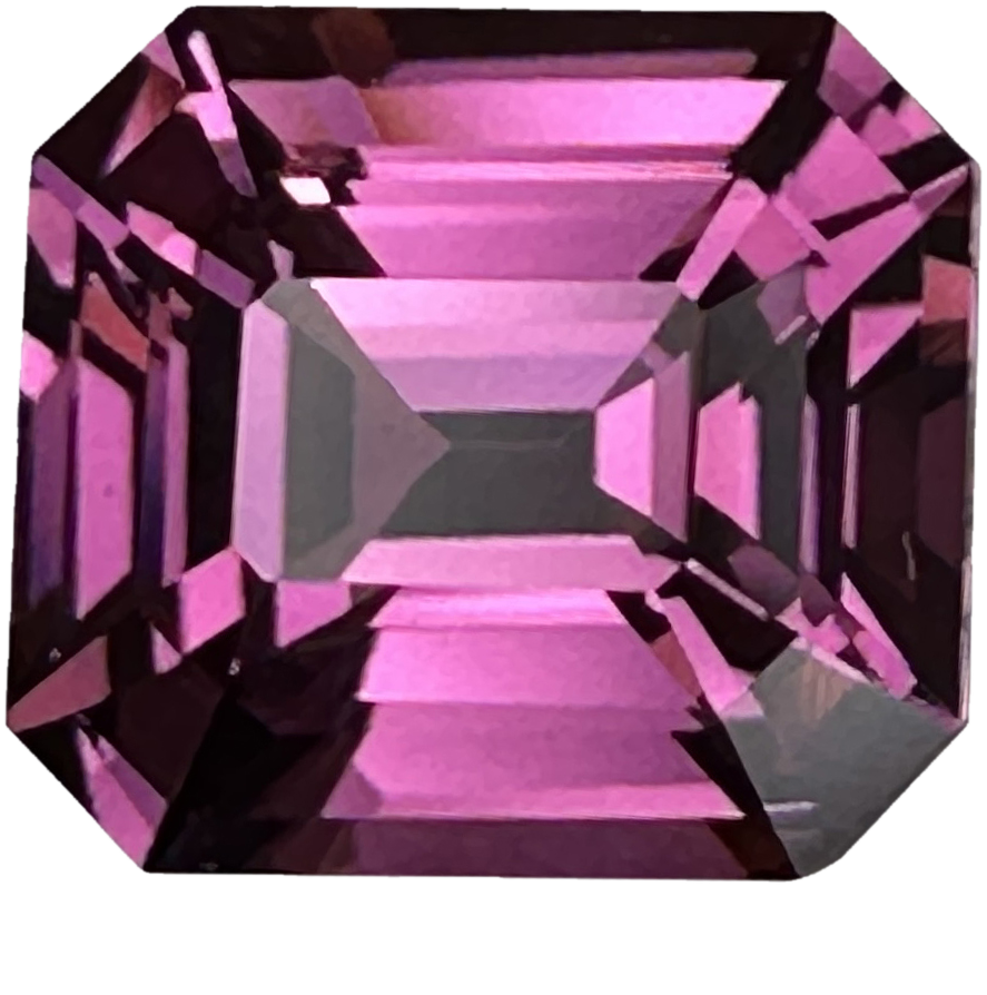 3.32ct Octagon Light Magenta Rhodolite