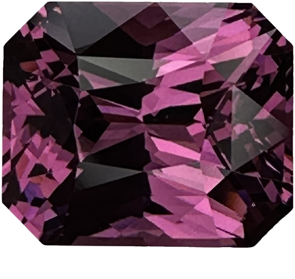 3.06ct Emerald Cut Pink Rhodolite