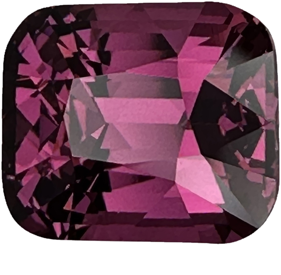 3.41ct Cushion AAA Color Rhodolite