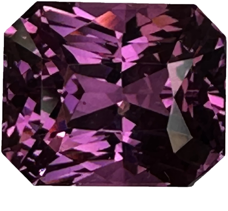 4.93ct Emerald Cut Pink Rhodolite
