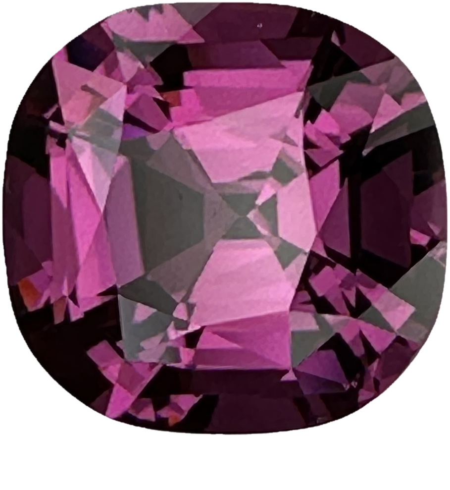 6.11ct Cushion Open Pink Rhodolite