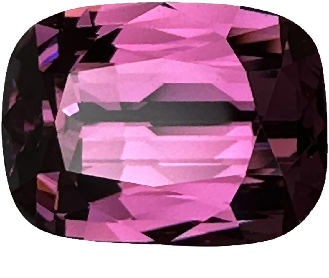 5.28ct Cushion Medium Pink Rhodolite