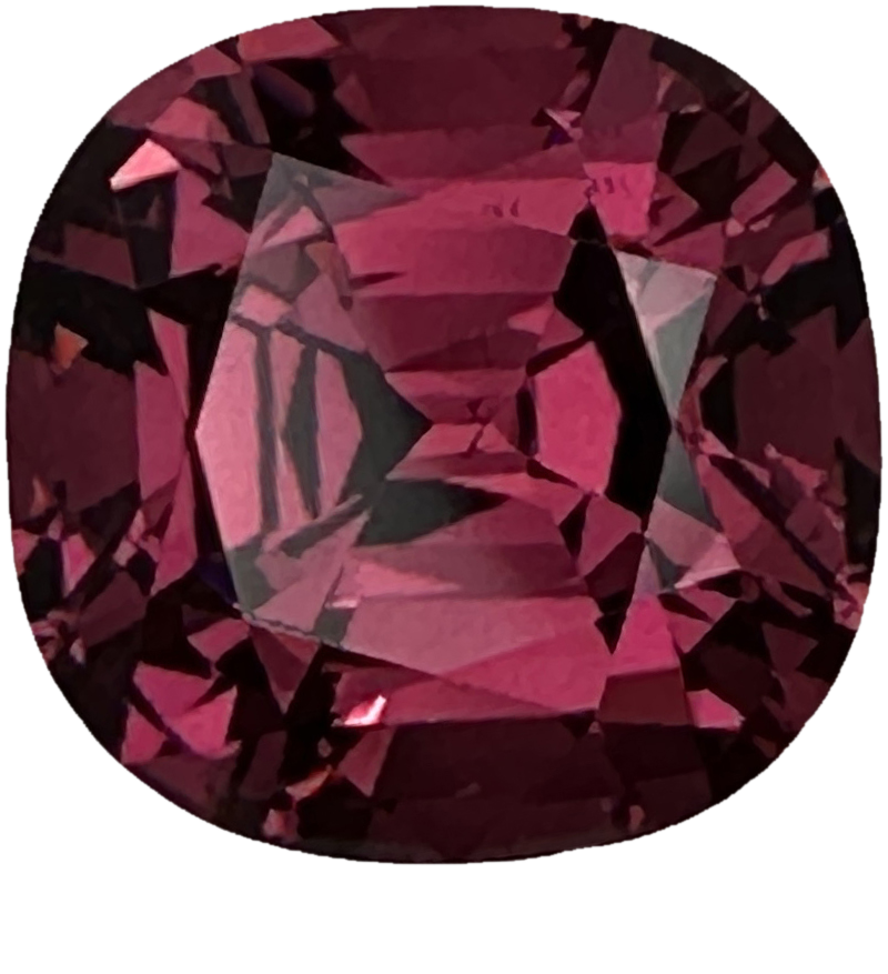 6.49ct Cushion Medium Pink Rhodolite