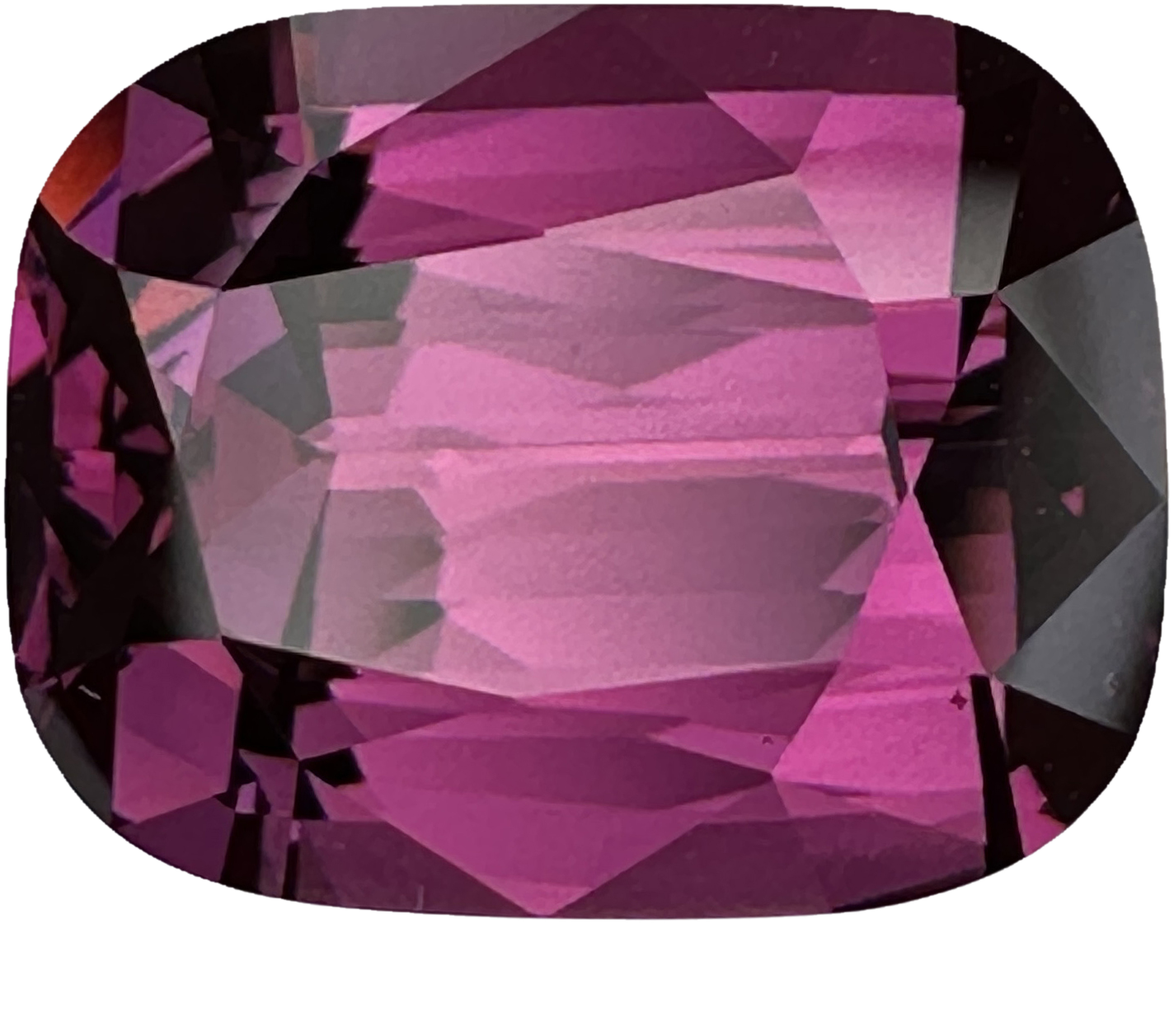 6.1ct Cushion Medium Pink Rhodolite