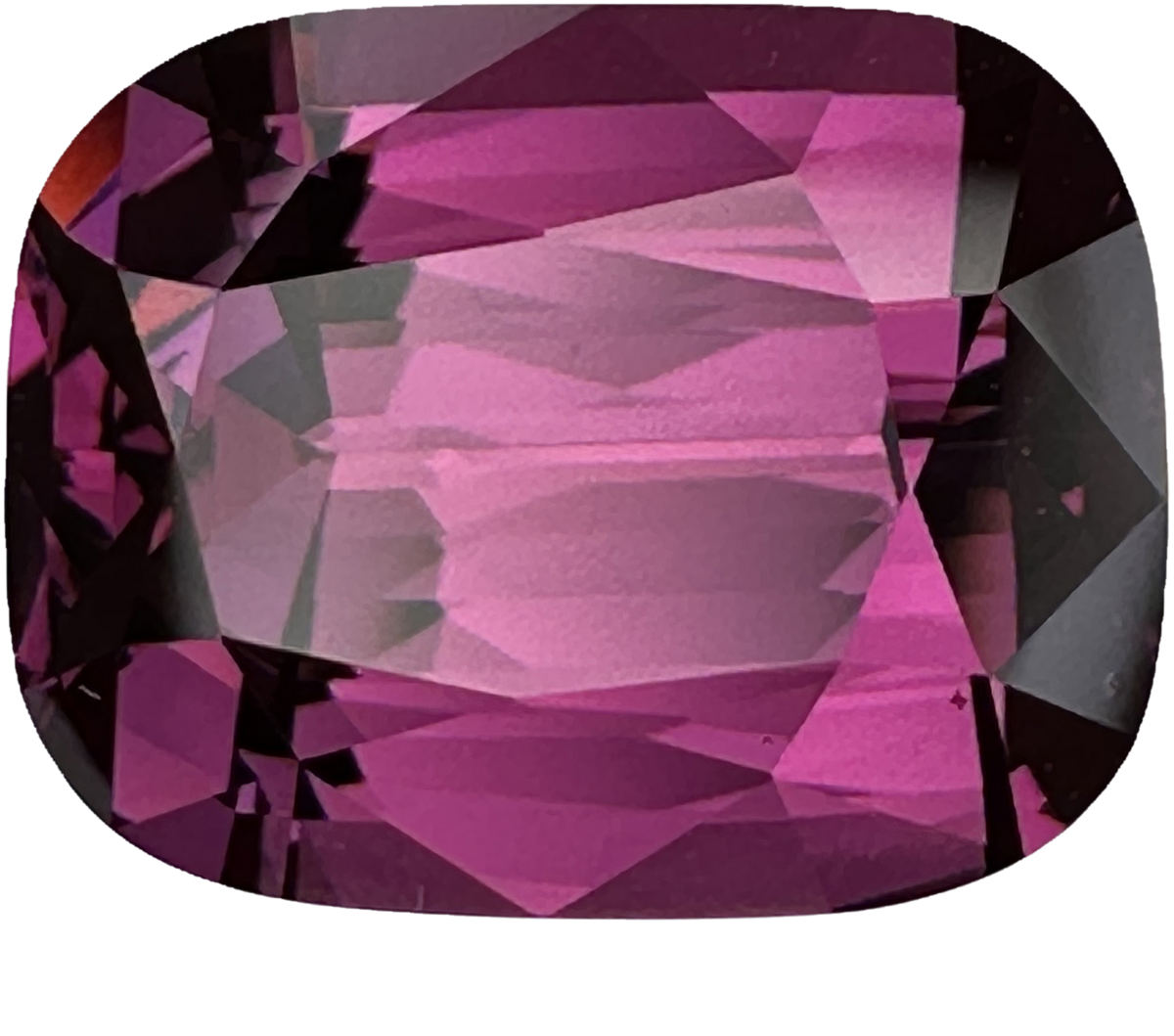 6.1ct Cushion Medium Pink Rhodolite