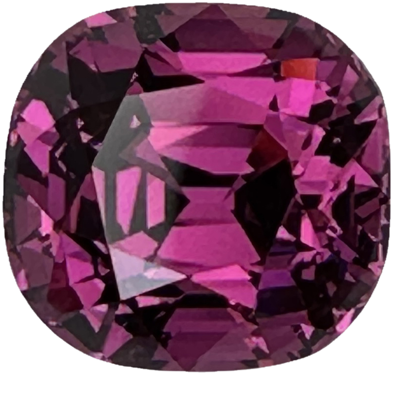 8.1ct Cushion Medium Pink Rhodolite