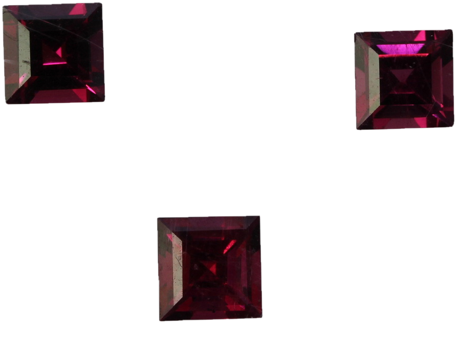 5.7mm Square Reddish Color Rubellite