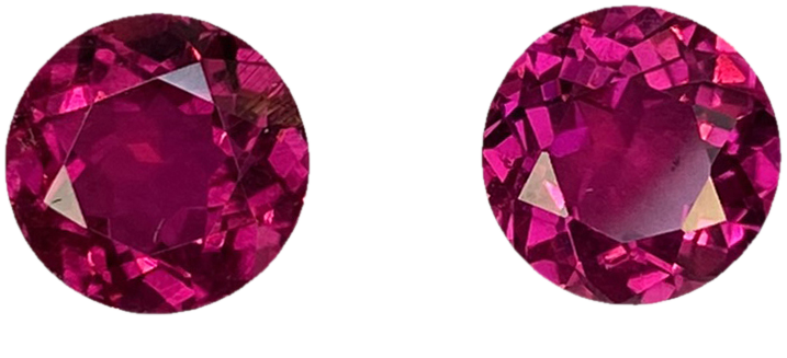 8mm Round Reddish Color Rubellite