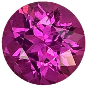 7.5mm Round Fuchsia Color Rubellite