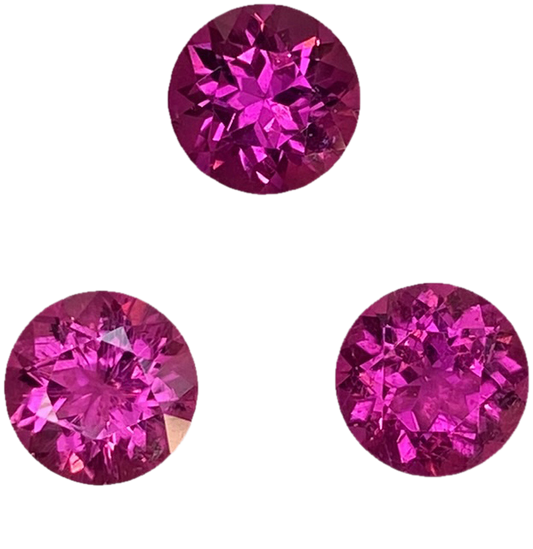 7.5mm Round Fuchsia Color Rubellite